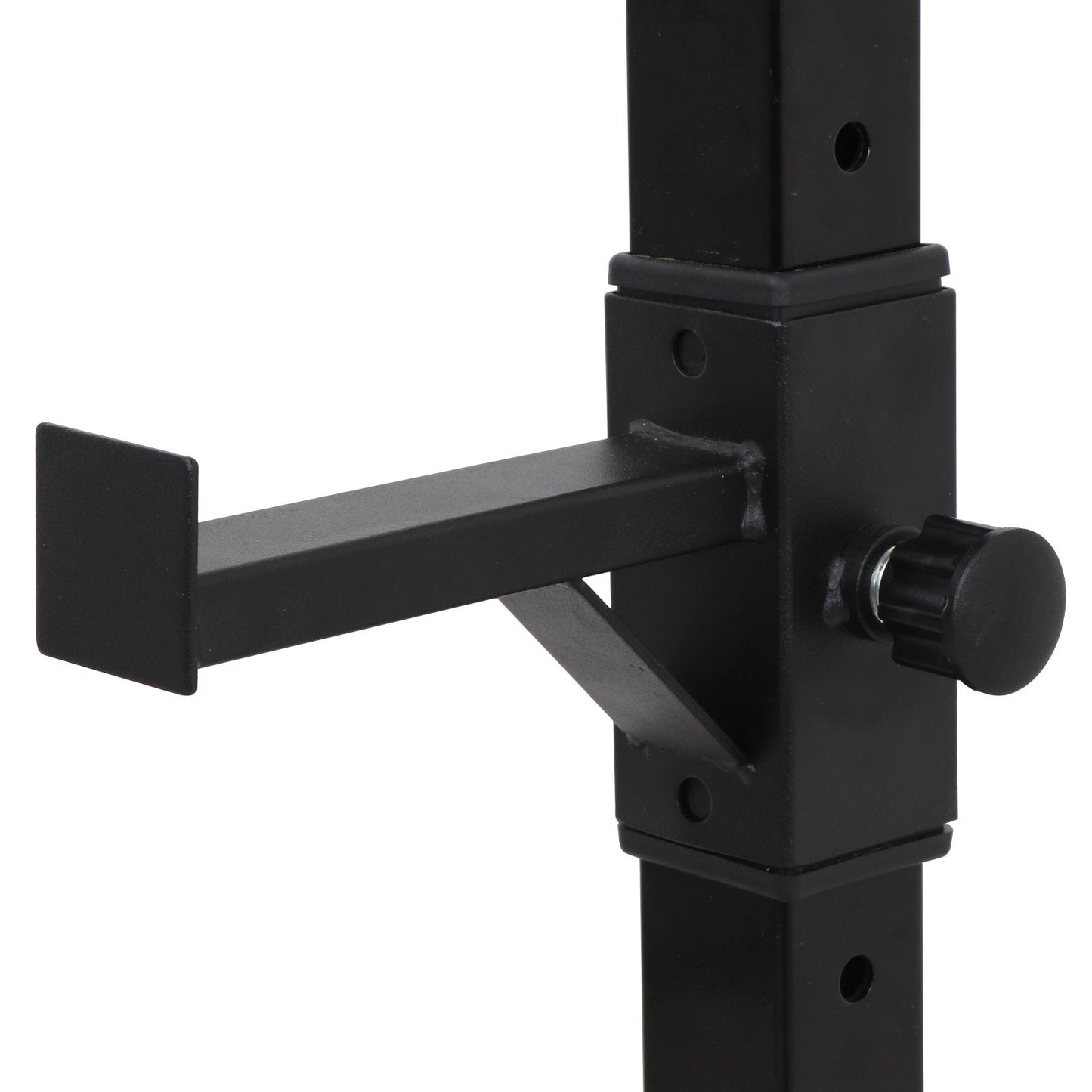 Saturnpower Pair of Adjustable Squat Rack 40inch-66inch Barbell Bracket Solid Steel Free Press Bench, Home Gym Portable Dumbbell Racks Stands, Family Sports Fitness Equipment,Black