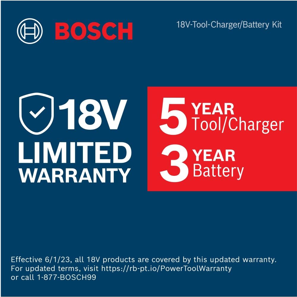Bosch GXL18V-233B25 18V 2-Tool Combo Kit with 1/2 In. Hammer Drill/Driver, Two-In-One 1/4 In. and 1/2 In. Bit/Socket Impact Driver/Wrench and (2) CORE18V® 4 Ah Advanced Power Batteries
