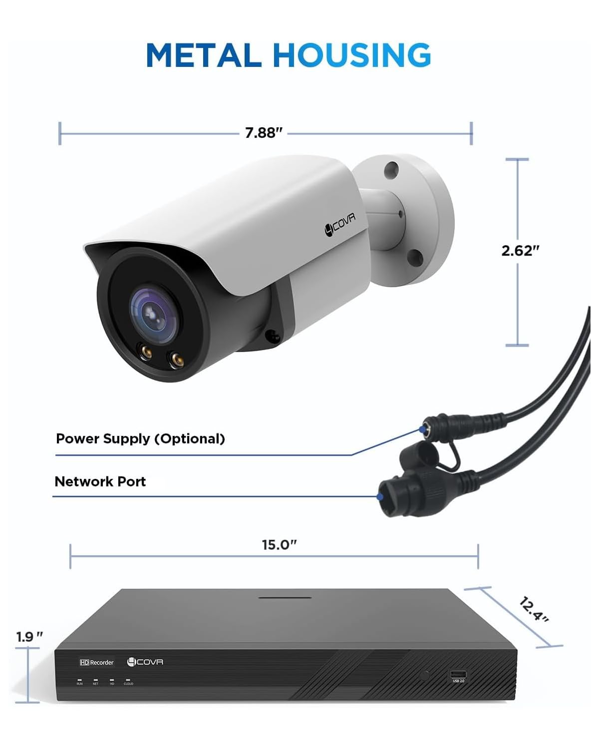 4COVR 16 Channel Security Camera System PoE, 2-Way Talk & Dual Lights Smart Full Color Night Vision, 16x 5MP Business IP67 Bullet IP Camera AI Human Vehicle Detection, 16CH NVR 4TB HDD, LY37YX5M1616