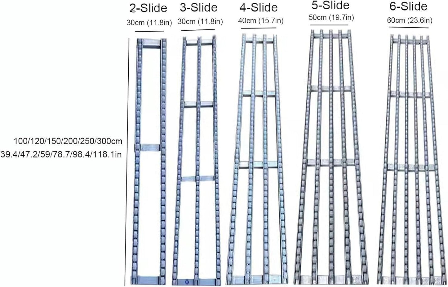 200cm Conveyor Table, Light-Duty ABS Plastic Roller Unloading Slide for Warehouses & Factories, Efficient Freight Handling (6 Slides)