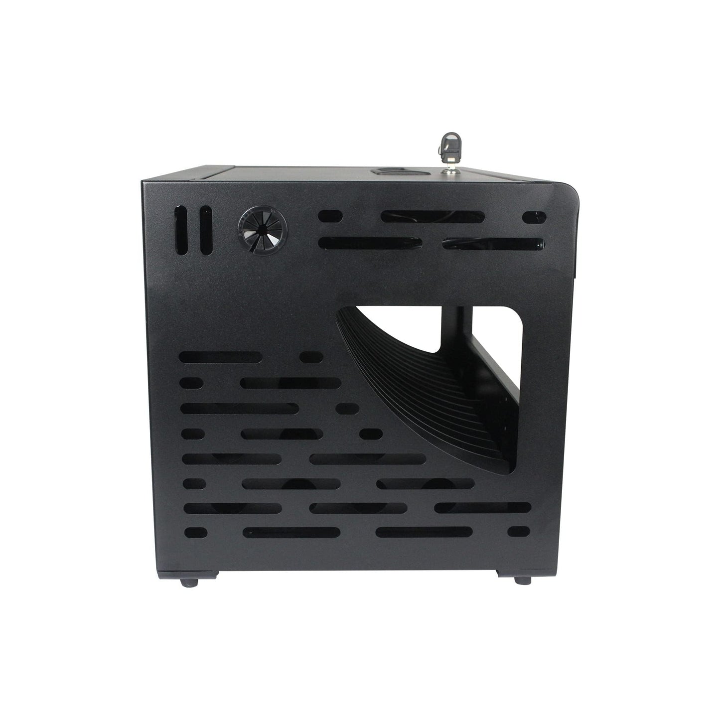 16 Bay Charging Cabinet for Laptop & Chromebook, Locking Charging Station with Cable Management and Ventilated Steel Structure, Fully Assembled Desktop Device Storage ā Black