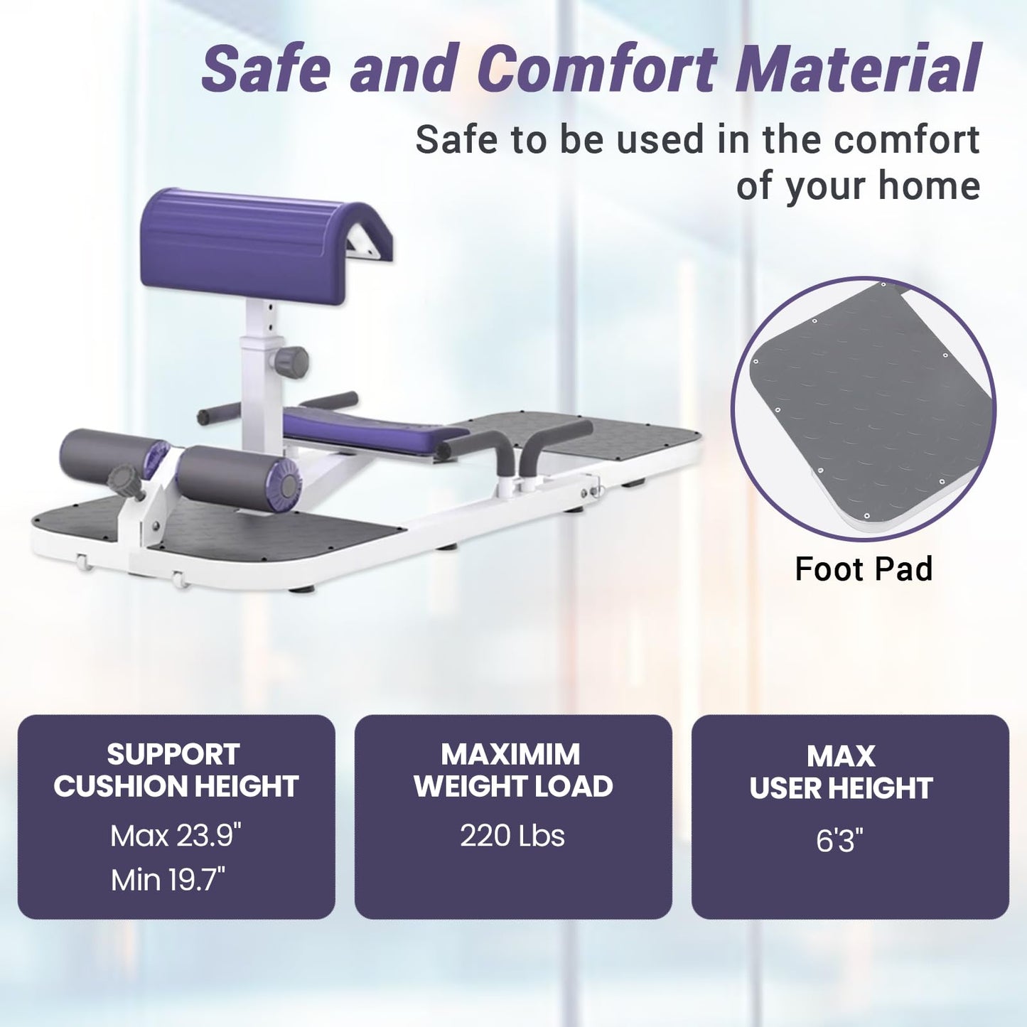 Core Force Glute Blaster - Premium Hip Thrust & Ab Workout Machine for Home Gym with Resistance Bands - Adjustable Squat and Glute Bench for Full-Body Strength