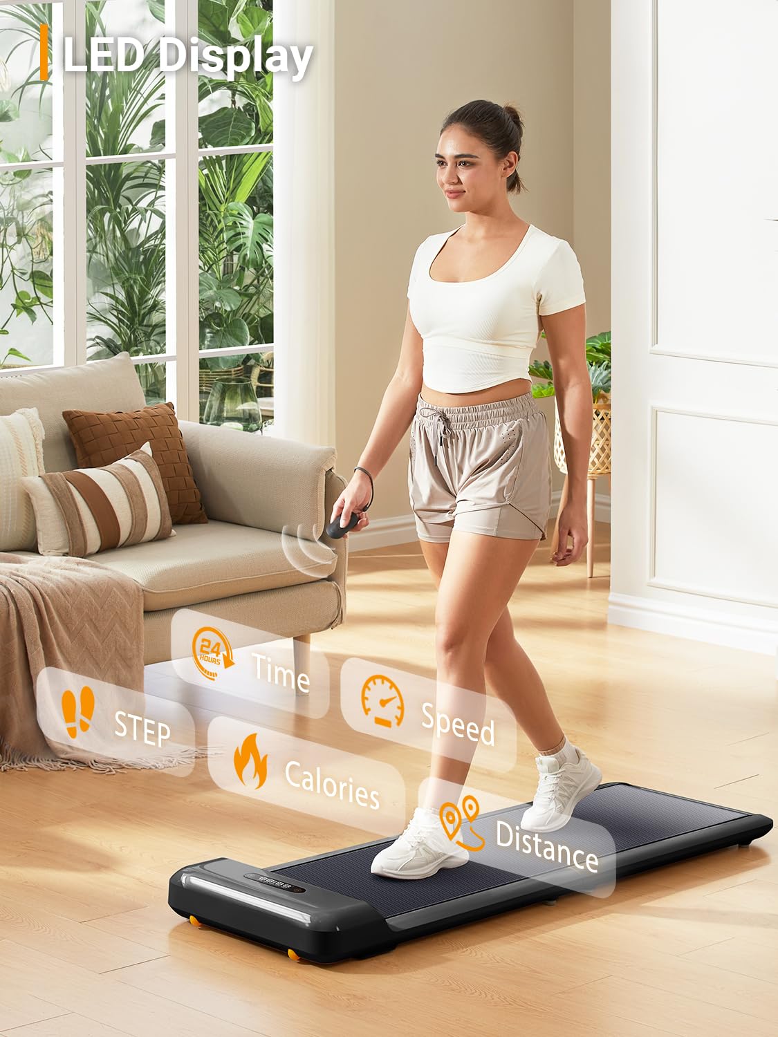 WALKINGPAD C2 Foldable Walking Pad Treadmill, Colorful Under Desk Treadmill for Home Office, Stylish Compact Design, No Assembly Needed
