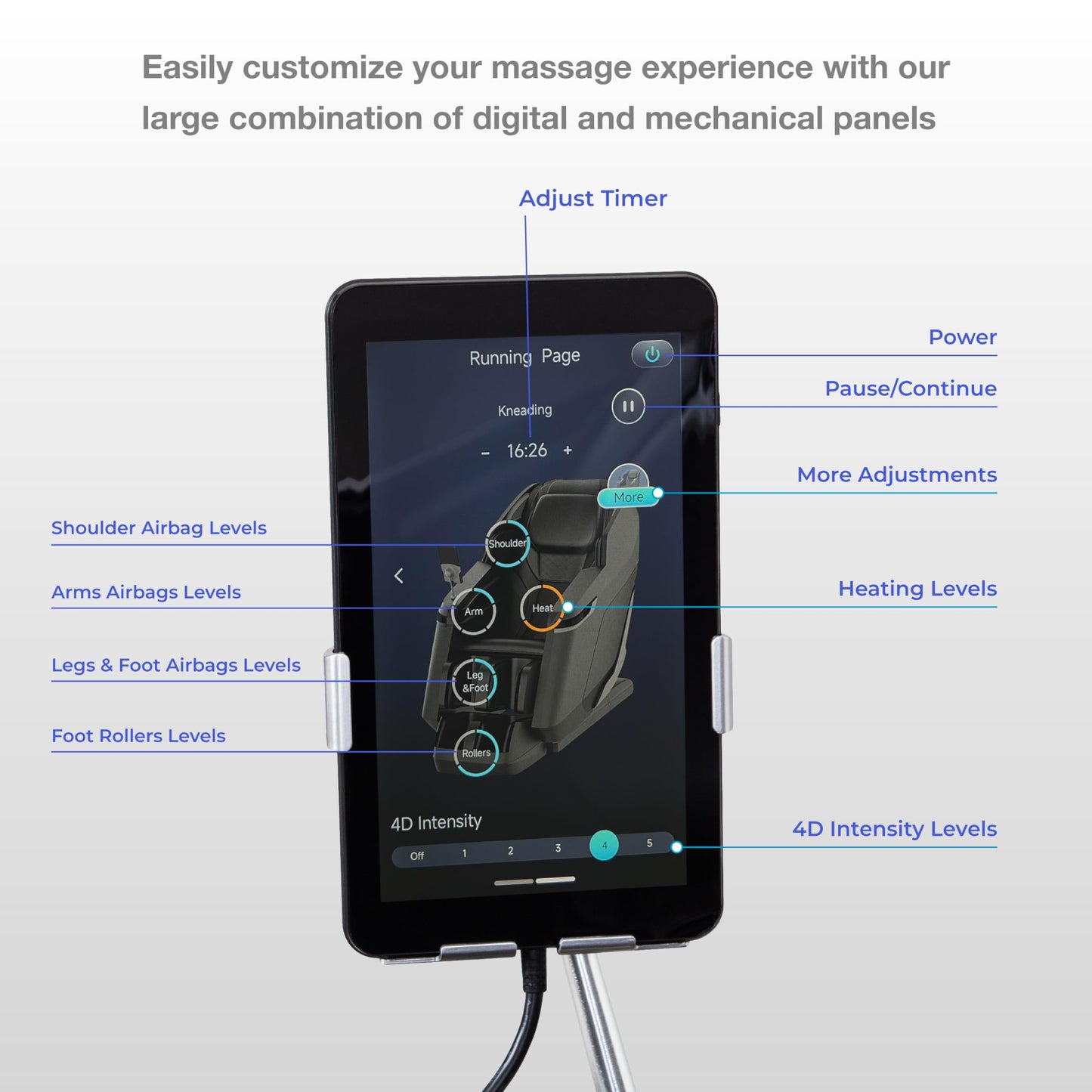 Osaki 2026 4D Ion l Full Body Massage Chair l 4D Massage Mechanism l Voice Control l 24 Auto Massages l SL-Track l Zero Gravity l Space Saving l Touchscreen Controller l Bluetooth Speaker (Black)