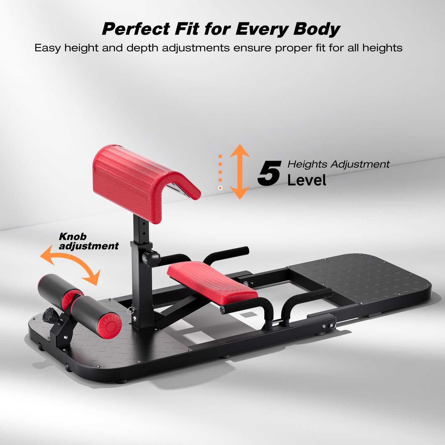 Hip Thrust Machine with High Resistance and Protectors Pad - 3D High Density Polyurethane Cushion - Premium Squat for at Home Gym-Comes with Handles to Exercise Your Arms GlutesWorkout(Black)