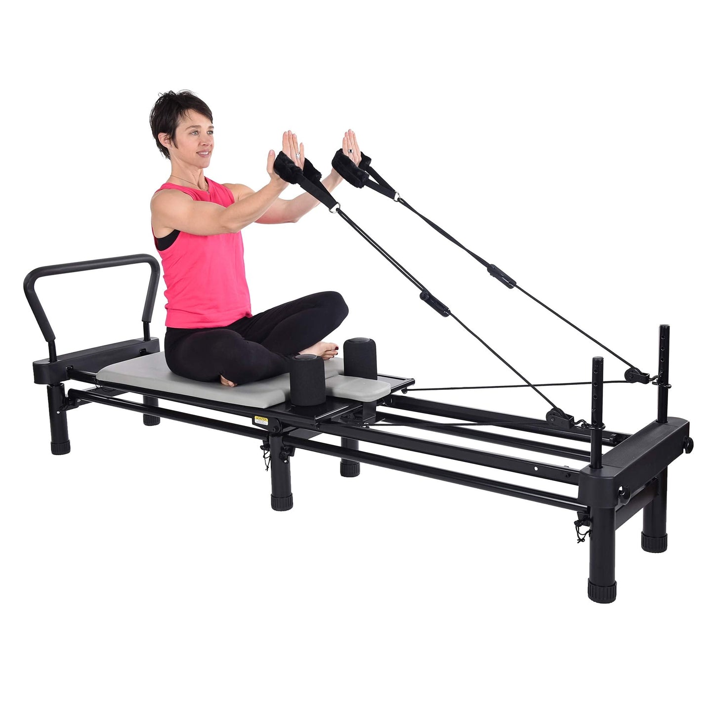 Stamina Pilates Reformer, Home Workout Equipment, AeroPilates 701 Premier, Gray - Portable Exercise Machine for Strength and Fitness Training - Multifunctional Gym Workouts for Men and Women