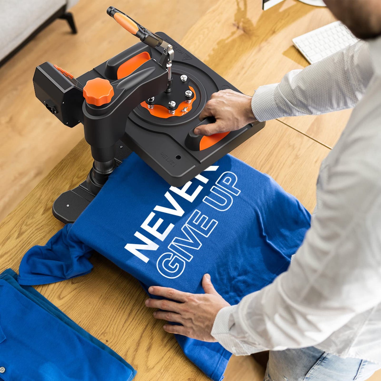 PioneerWorks 6 in 1 Heat Press Machine 12x15inch, T-Shirt Pressing Machine Slide Out Design with Digital Controller, Heat Press Transfer Combo for T-Shirt/Hat/Cap/Mug/Plate