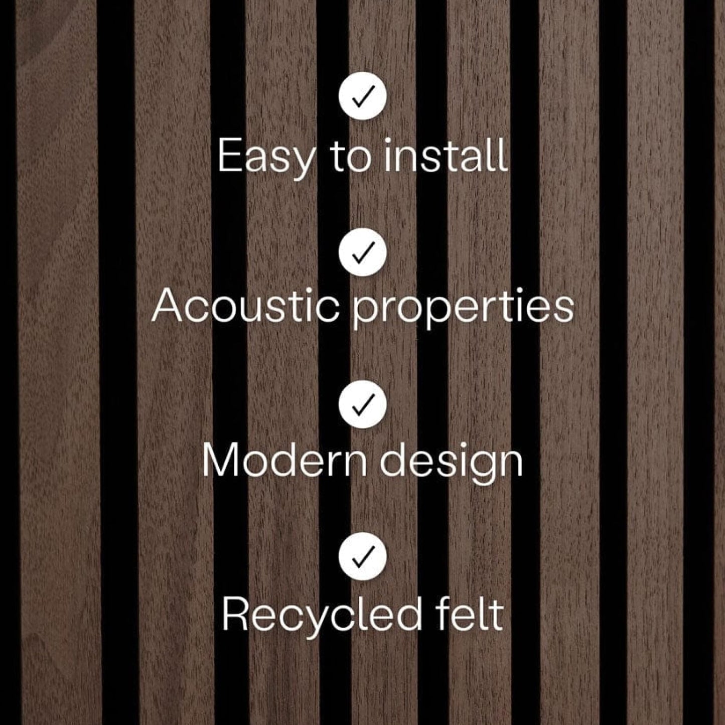 WVH Luxury American Walnut Acoustic Slat Wood Wall Panels, Measures 141.73" x 25.20", Premium Finish, Interior Decor for Walls & Ceilings, Noise Cancelling & Sound Absorbing for Home & Office, 2pcs