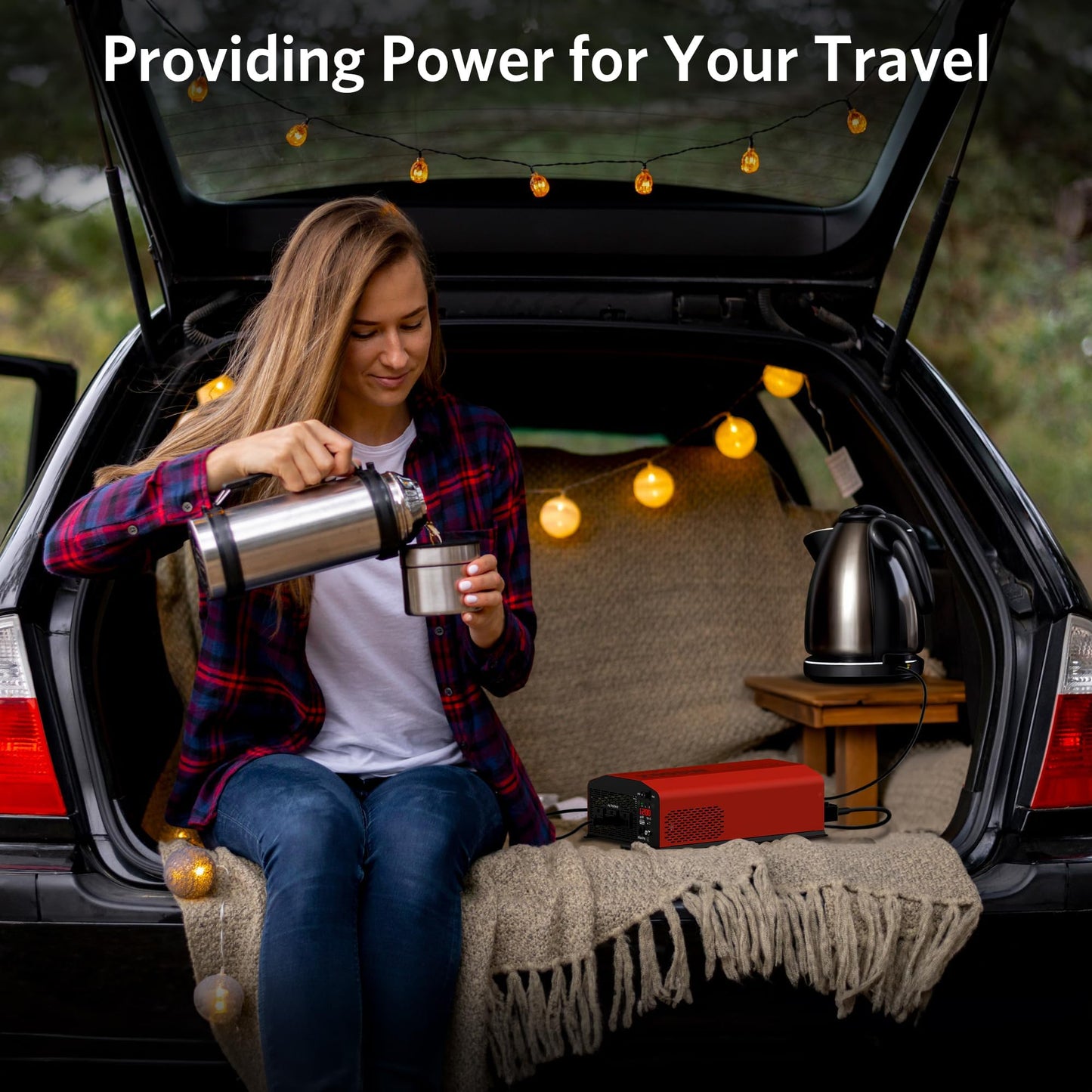 BESTEK 2000 Watt Pure Sine Wave Power Inverter 12V DC to 110V/120V AC Converter for Home, RV, Truck, Off-Grid Solar Power 3 AC Outlets Car Inverter with One 2 USB Port Type-C with Remote Control