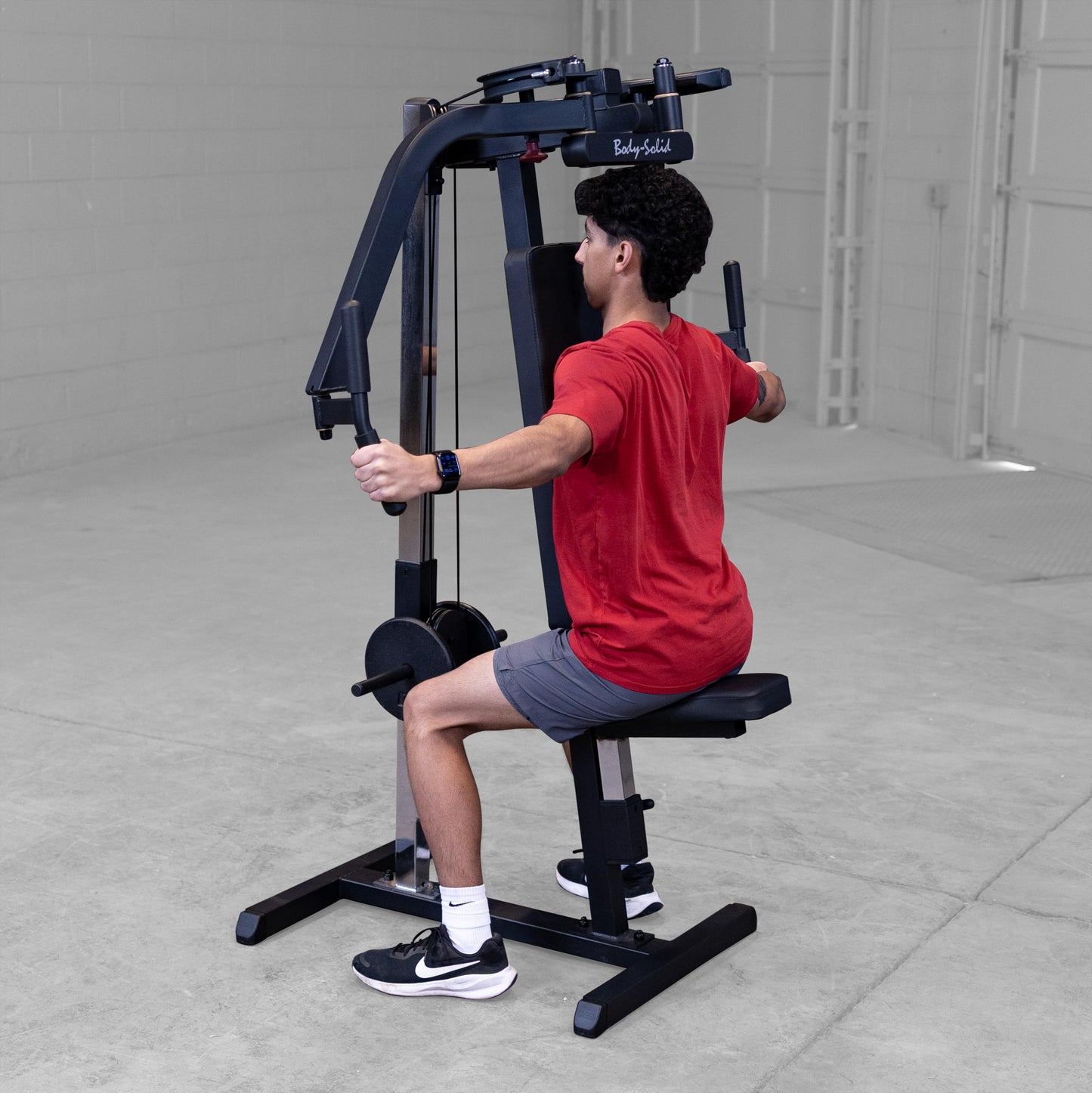 Body-Solid (GPM65B) Dual Function PEC Machine - Plate Loaded, Adjustable Chest, Back & Shoulder Workout Equipment, Black