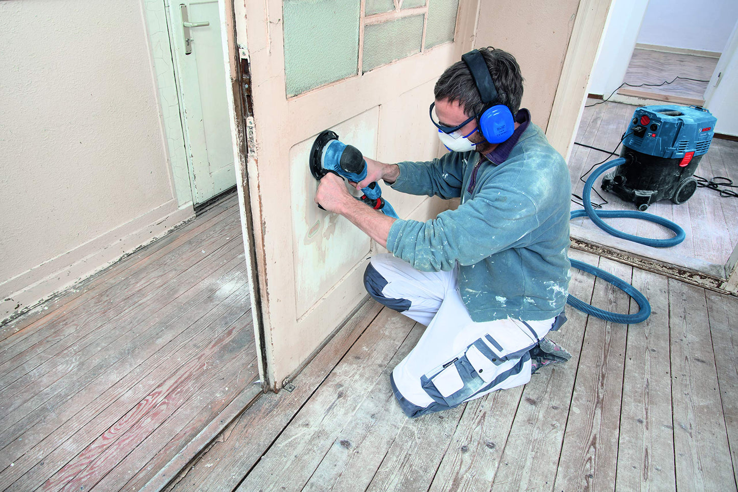 BOSCH GET75-6N Electric Orbital Sander, Polisher - 7.5 Amp, Corded, 6 Inch Disc Size - Dual-Mode: Random Orbit & Turbo