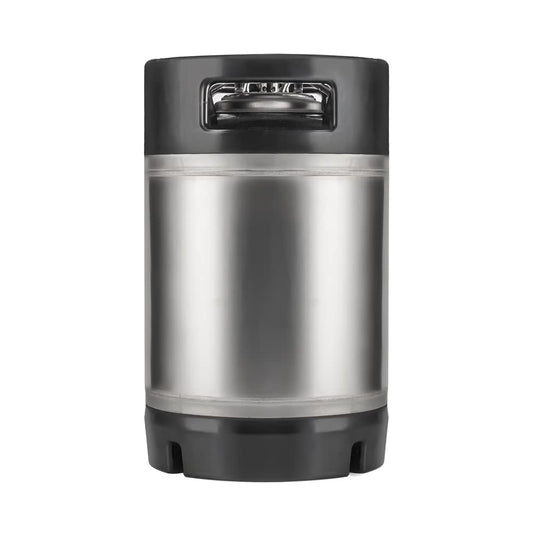 TMCRAFT New 2.5 Gallon Ball Lock Keg, Stainless Steel Beer Keg with Dual Rubber Handle for Home Brew