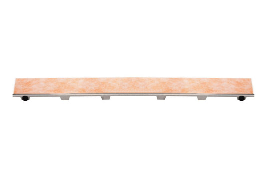 Schluter Kerdi-Line Frameless Grate Assembly for Ceramic & Stone Tiles - Use with Center Outlet Channel Body - Tile Design, 36" Length - KL1DRE90