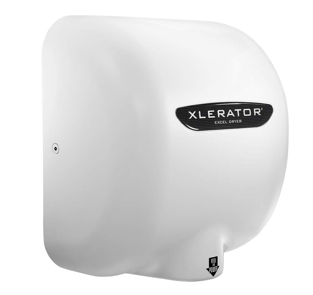 Excel Dryer XL-BW XLERATOR Hand Dryer for Commercial Bathrooms, Pro-grade, Fast Drying Unit with White Thermoset Cover