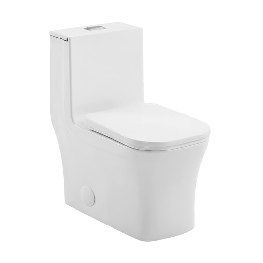 Swiss Madison Well Made Forever SM-1T278, Concorde One Piece Square Toilet Dual Flush 1.1/1.6 gpf with 10" Rough In