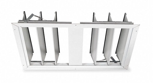Fan Shutter,30 In,White Painted Aluminum
