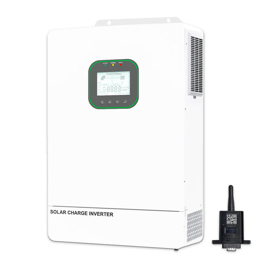6500W All in One Solar Hybrid Inverter with WiFi, MAX .6 Parallel, Pure Sine Wave with CT Sensor, Built-in 2 MPPT Solar Charge Controller, 48V to 120V-240V with CT Sensor for Home, RVs, Lead Acid/Li