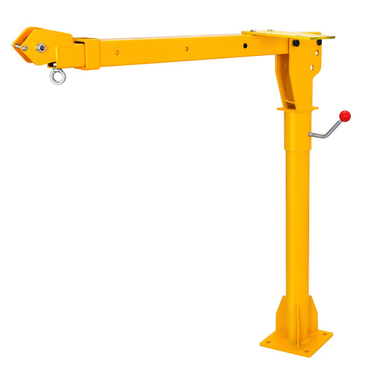 Migoda Davit Crane, 1100 lbs Truck Crane, 360° Swivel Manual Crane for Truck, Crane Hitch for Lifting Goods in Construction, Forestry, Factory, and Transport