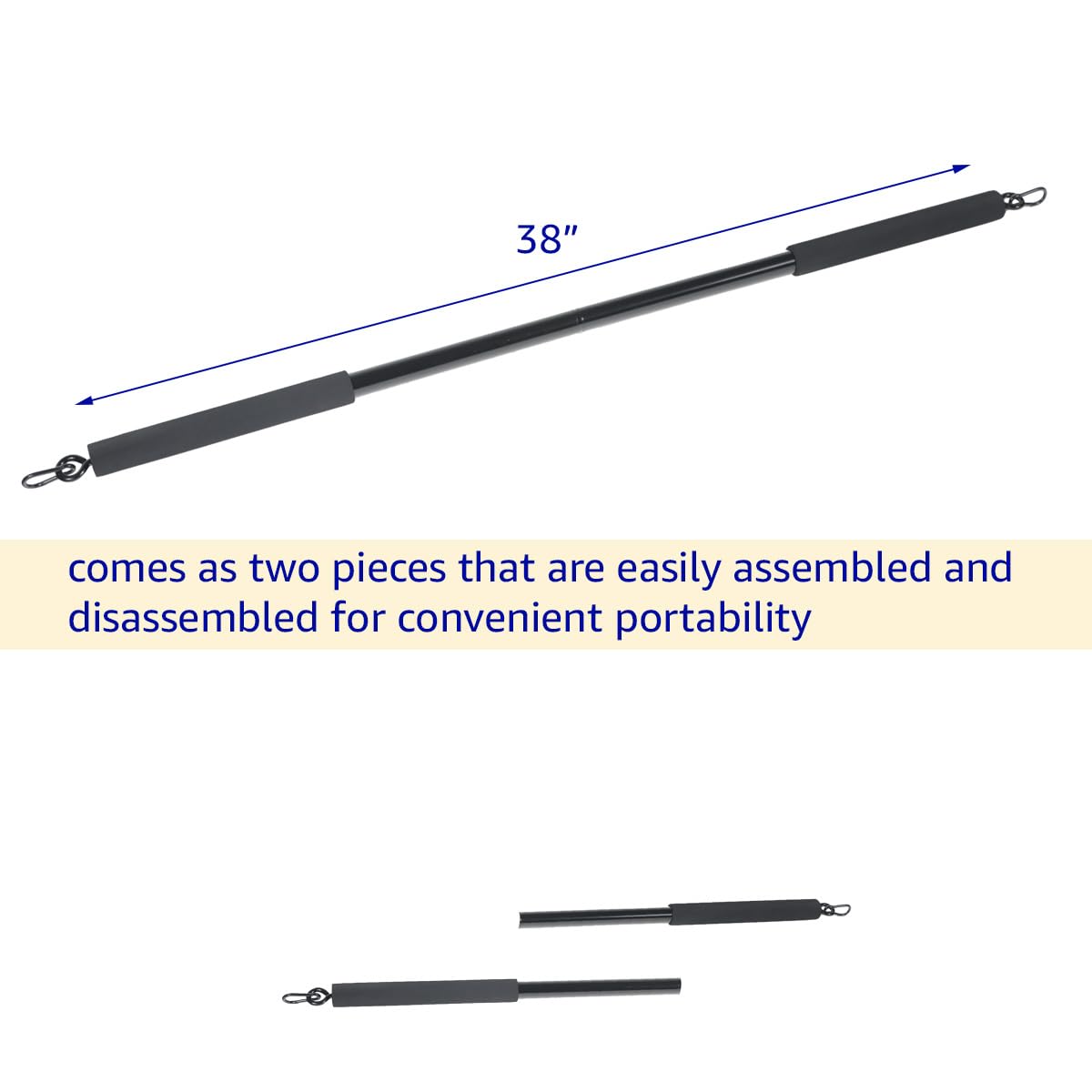 Trademark Innovations Resistance Band Bar, Functional Trainer, Workout Bar, Fitness Bar, Exercise Bar