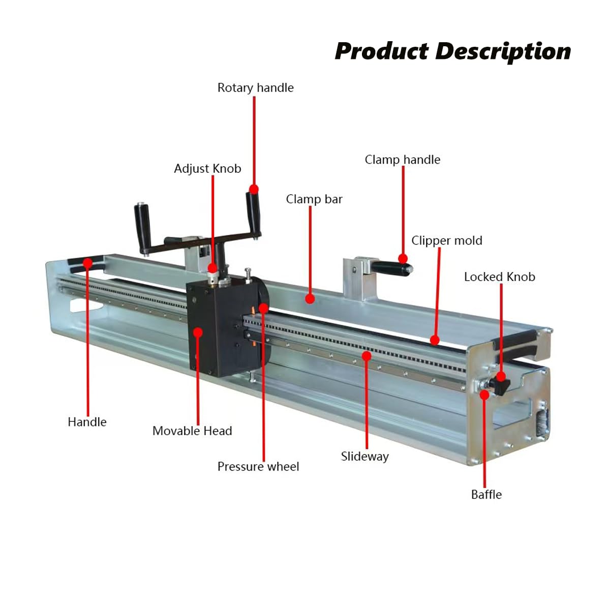 36'' Conveyor Belt Manual Roller Machine, Industrial Fastener Roller Lacer Installation Tool Splice Assembler 2 Face Strips Included, for Wire Hook and Spike Lacing Fastener