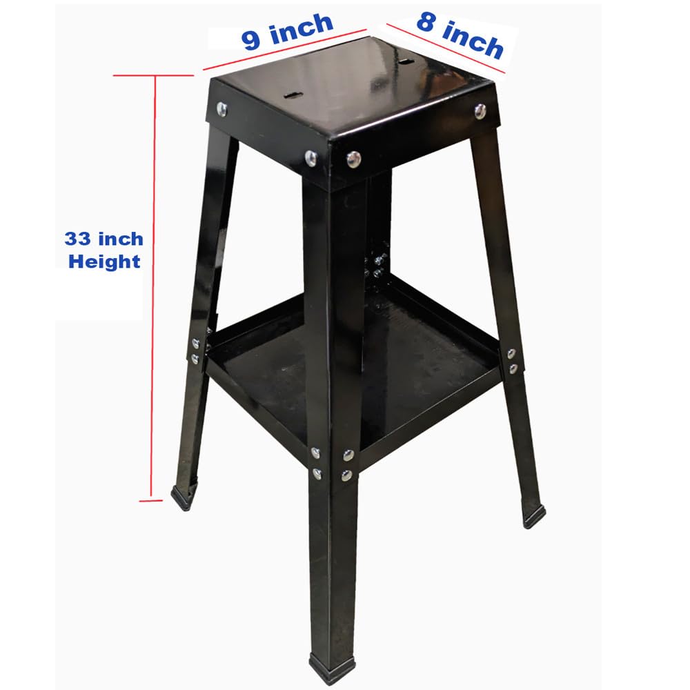 DBMIMPORTERS Universal Bench Grinder Stand Buffer Vise Tool Floor Stand with Tray Shelf Rack