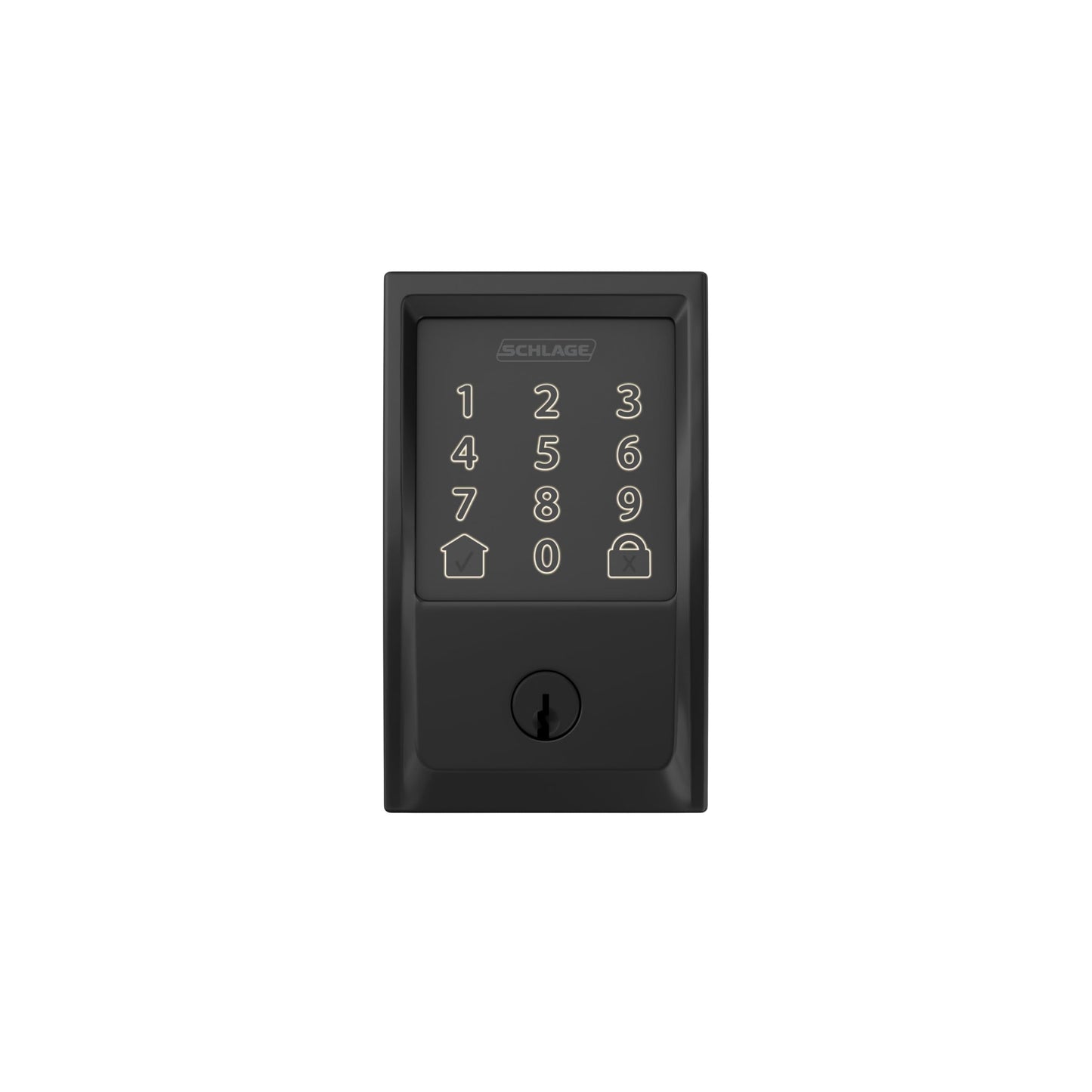 Schlage Encode Smart Wi-Fi Deadbolt Lock with Touchscreen Keypad, Keyless Front Door Entry, App Control, Alexa, Google Home and Airbnb Compatible, Matte Black, BE489WB CEN 622
