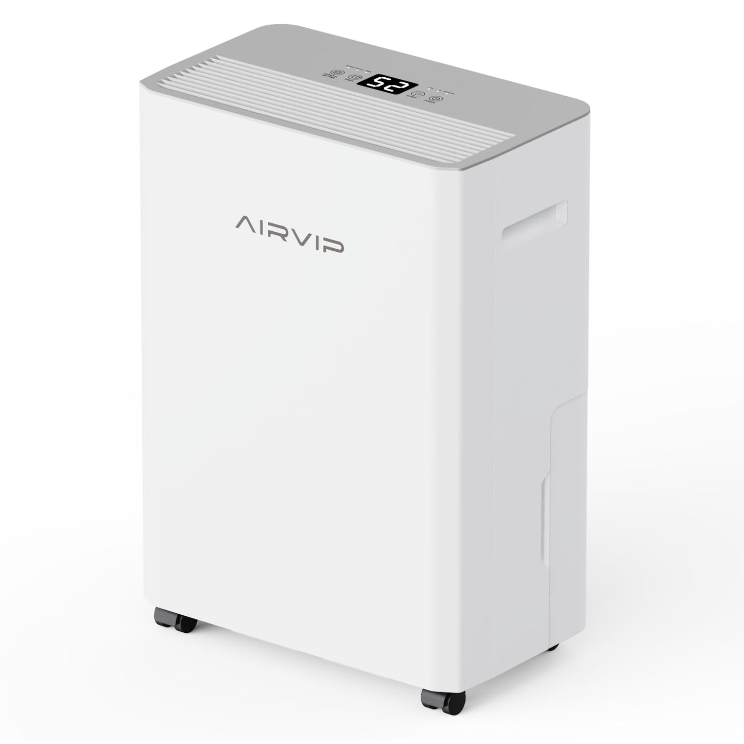 AIRVIP 34 Pints Dehumidifiers for Home with 6.56ft Drain Hose, 2441 Sq.Ft Quite & Energy Efficient Dehumidifier for Basement Bedroom Bathroom with Auto Shut Off,2.5 L Water Tank,Smart Humidity Control