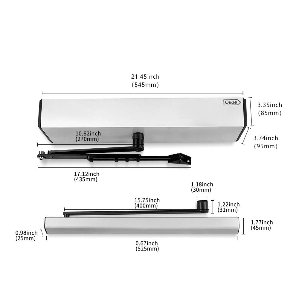 Olideauto Automatic Swing Door,ADA Door Opener AC110V Low Energy for Commercial Door with 2pcs Wireless Handicapped Push Switches
