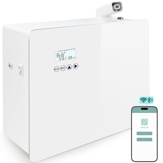 2026 𝐔𝐩𝐠𝐫𝐚𝐝𝐞𝐝 𝟓𝟎𝟎𝟎 𝐒𝐪.𝐅𝐭 1000ml Capacity HVAC Waterless Essential Oil Diffuser with Wi-Fi Control, Whole House Smart Scent Air Machine, Cold Air Tech for Whole Home, Hotel, Party