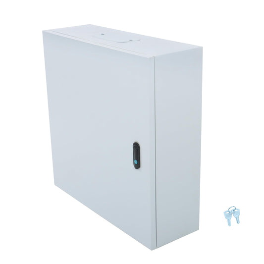 Thomletha 24 x 8 x 24 NEMA 4X Electrical Junction Box - Premium Steel Enclosure for Industrial Controls - Heavy Duty Outdoor Metal Cabinet with Dual-Key Lock - Fits Wiring, Connectors and Panels