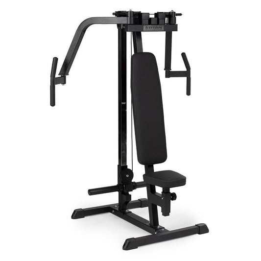 Titan Fitness Plate-Loaded PEC Fly and Reverse Delt Machine, Rated 300 LB, Upper Body Specialty Machine, Chest, Back, and Shoulder Training