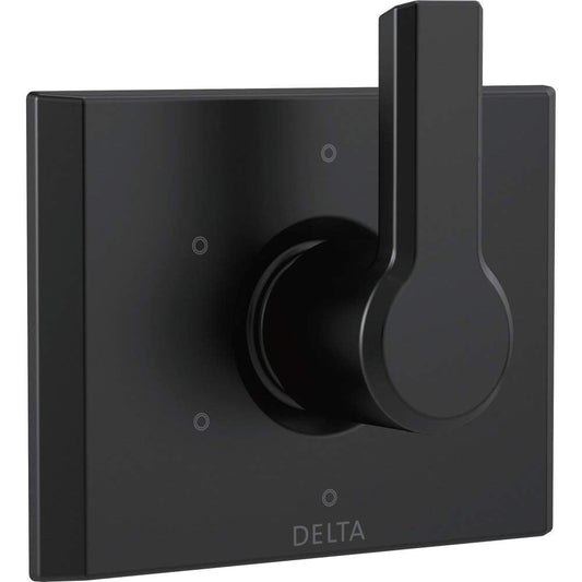 Delta Faucet T11999-BL Pivotal 6-Setting 3-Port Diverter Trim, Matte Black