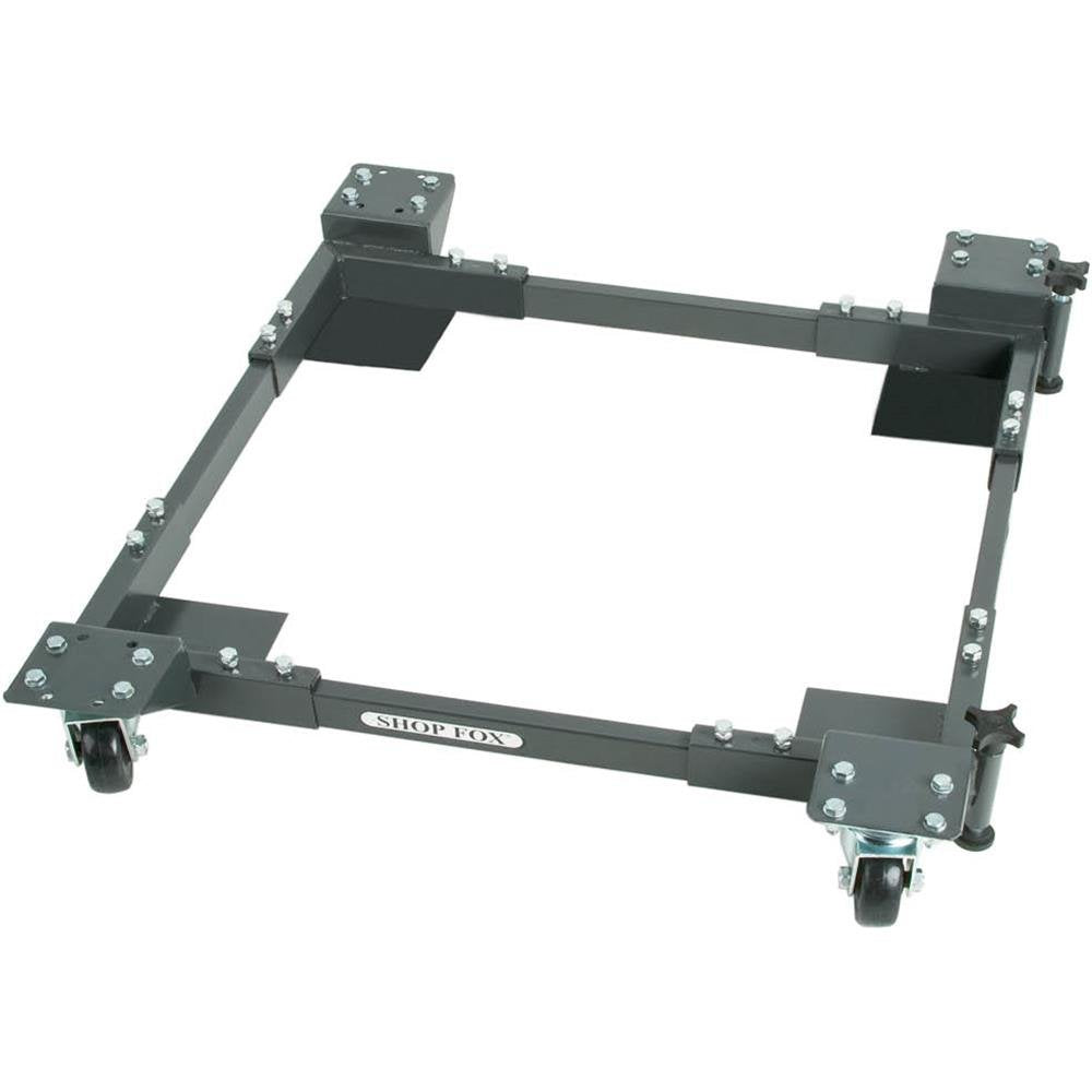 Shop Fox D2057A Adjustable Mobile Base, Small Charcoal Grey