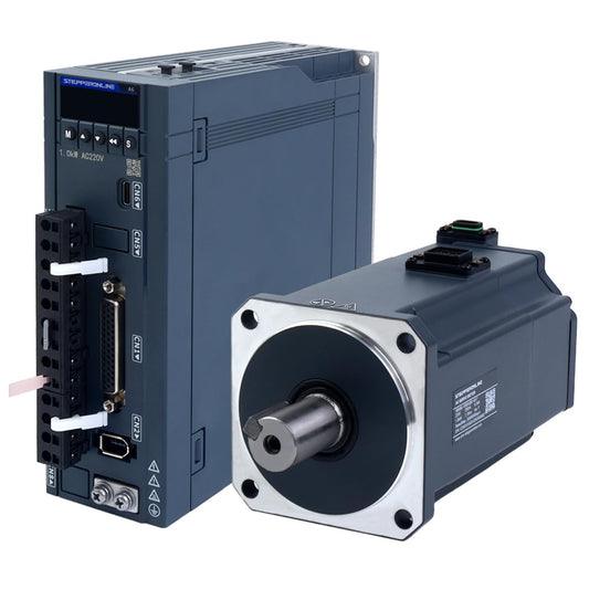 STEPPERONLINE AC Servo Motor kit A6 Series 1000W Servo Motor 3000rpm 3.18Nm with Brake 17 Bit Absolute Encoder IP67 + 1000W Impuls/RS485/analoger AC Servo Motor Driver+ 3.0M Cabels