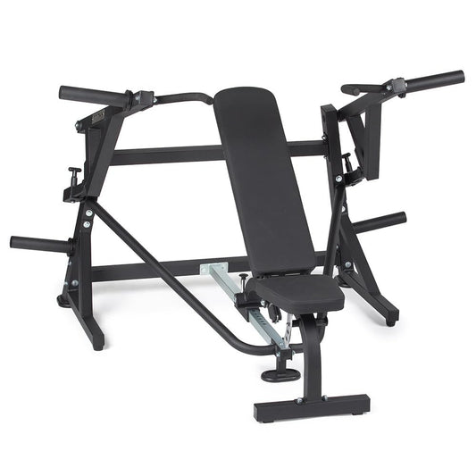 Titan Fitness Plate-Loaded Chest Press Machine with Adjustable FID Bench, 1000 LB Capacity, Converging Lever Arms for Bench Press, Chest & Back Home Gym Equipment
