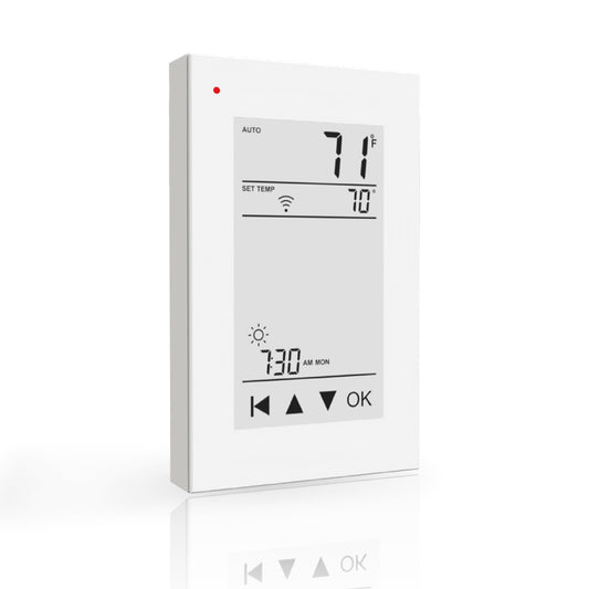 HEATIT ET-72W Programmable Thermostat with Voice Control with WiFi for Electric Radiant Floor Heating, Dual Voltage & Dual Sensing, Interactive Color Touch Screen Interface with 10ft Sensor Wire