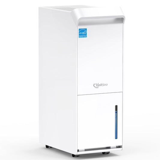 2500 Sq.Ft Most Efficient Energy Star 2025 Dehumidifier,Vellgoo Max 34 Pint/D Dehumidifier for basement with Drain Hose, Intelligent Humidity Control for Home,Bedroom, Bathroom