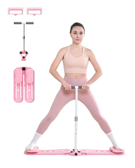 kisnbld Ski Machine, 3-in-1 Foldable Ski Trainer for Women, Pelvic Floor & Core Strengthener, Adjustable Full Body Workout Equipment for Home, Toning & Postpartum Recovery with Push-Up Grips