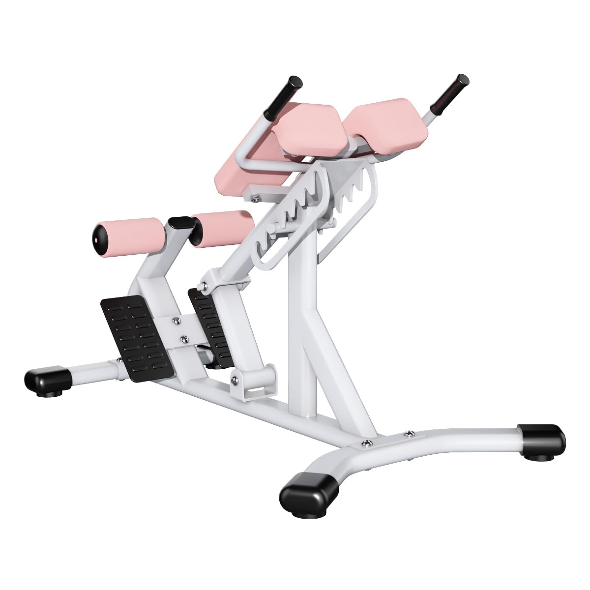Roman Chair, Hyperextension Bench for Waist, Gym Back Extension Machine Heavy-Duty 300 kg (660 lbs) Weight Capacity, Adjustable(PINK)