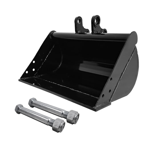 500mm Flat Bucket Accessories Toothless Bucket Compatible with 0.8-1.5 Tons of Small Excavators, Used to Load Sand, Soil, Clean Ditches