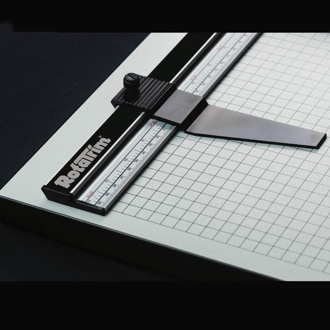 Rotatrim Pro 15 Inch Cut Professional Paper Cutter/Trimmer Precision Rotary Trimmer with Self-Sharpening Precision Steel Blades & Twin Stainless Steel Guide Rails (RCPRO15i)
