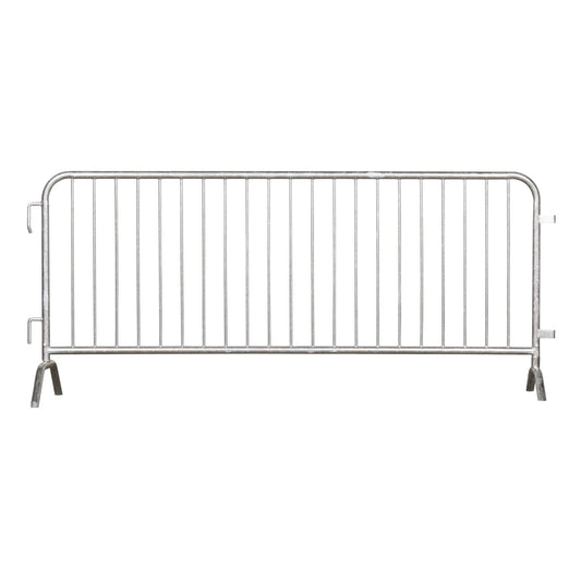 Trafford Industrial Angry Bull Barricades Metal Interlocking Steel Barricade (6.5 Ft. Economy, Light Weight & Pre-Galvanized, Bridge Feet, Zinc Coated Steel, Set of 20)