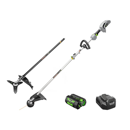 EGO MST1501 Multi Combo Kit: 15-Inch String Trimmer & Power Head with 5.0Ah Battery & Charger Included, Plus Extra (1) BCA1220 12” Brush Cutter Attachment