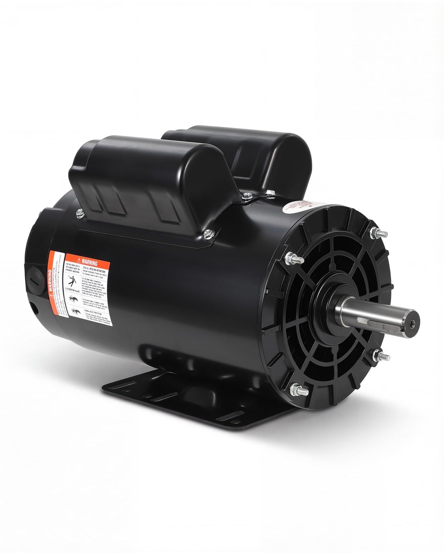 5HP SPL Air Compressor Electric Motor, 230V 17.6Amps, 56 Frame 3450RPM, 5/8“ Keyed Shaft, 1.88” Shaft Length, Single Phase, CW/CCW Rotation, Powerful Motor for General Equipment