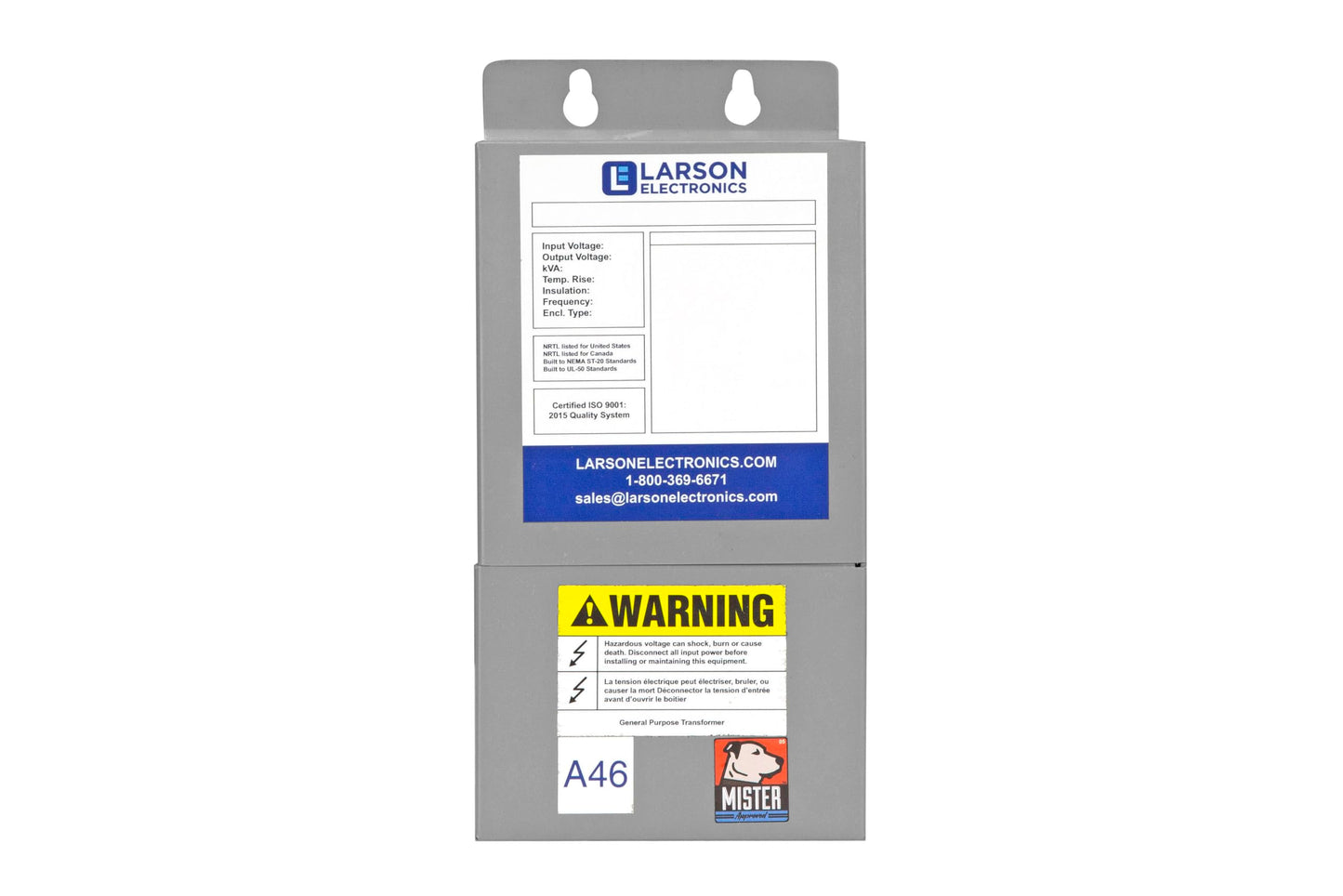1-Phase Buck/Boost Step-Up Transformer - 208V Primary - 240V Secondary - 23.4, 40 or 70 Amps - 50/60Hz