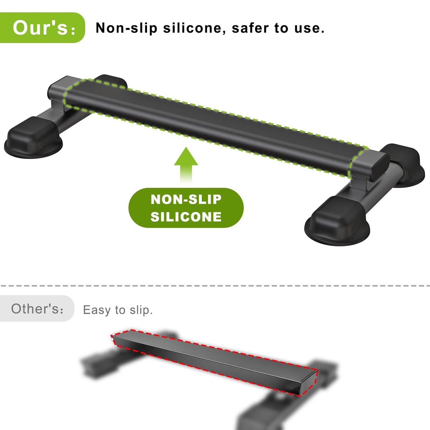 Kipika Versatile Calf Raise Bar - Heavy Duty Steel Standing Calf Raise Machine for Home Gym, Anti-Slip Design - Perfect for Calf Raises, Squats, Foot Stretches & Dip Exercises - Supports up to 800lbs (A: (2.8" Wide Tube))