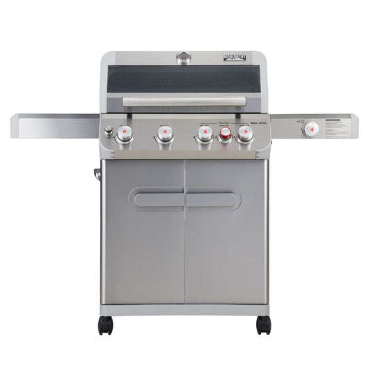 Monument Grills Mesa Series, 4+1 Outdoor Barbecue Stainless Steel Propane Gas Grill, 4 Burners & 1 Side Burner 62,000 BTU Patio Garden Barbecue Grill with Knob Controls, Mesa415BZ