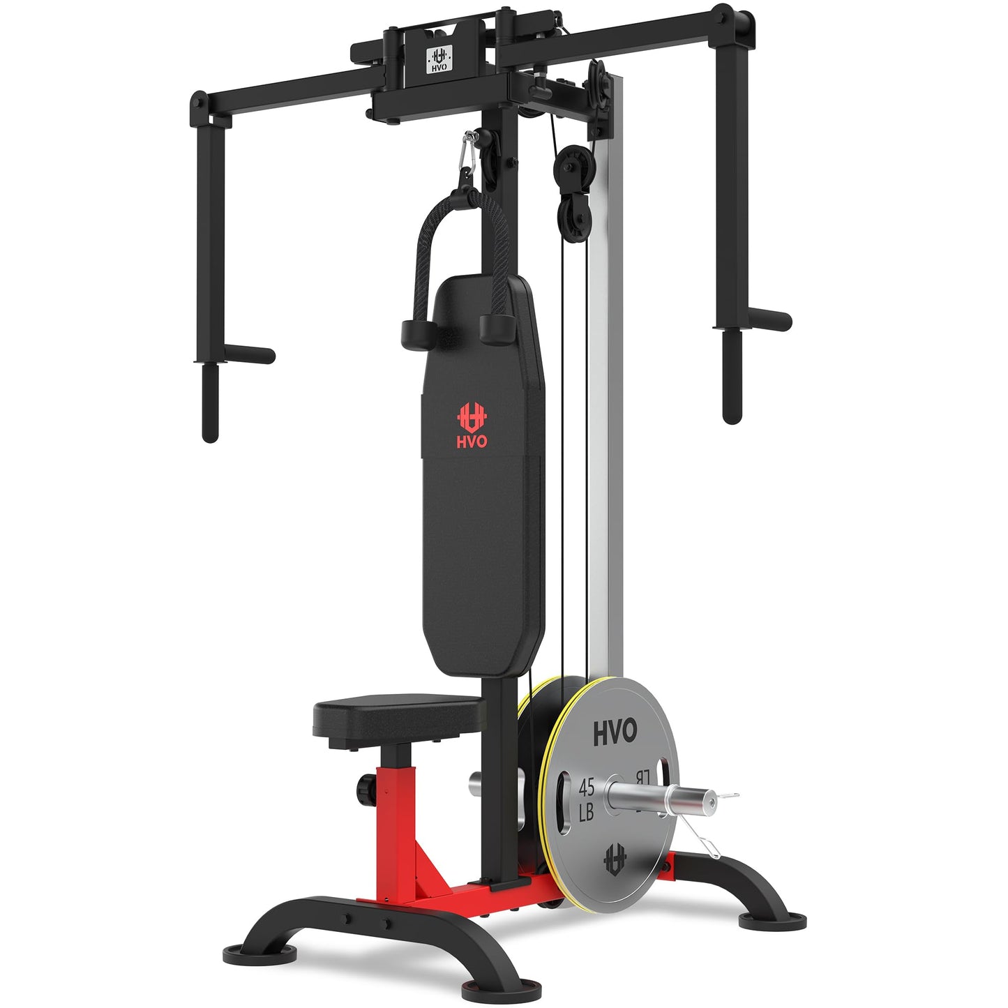 HVO Chest Fly Machine PEC: Deck Fly and Reverse Delt Machine Adjustable Upper Body Home Gym Ab Workout Butterfly Machine for Chest, Back, Pectoral, Rear Deltoid and Shoulder Training Red