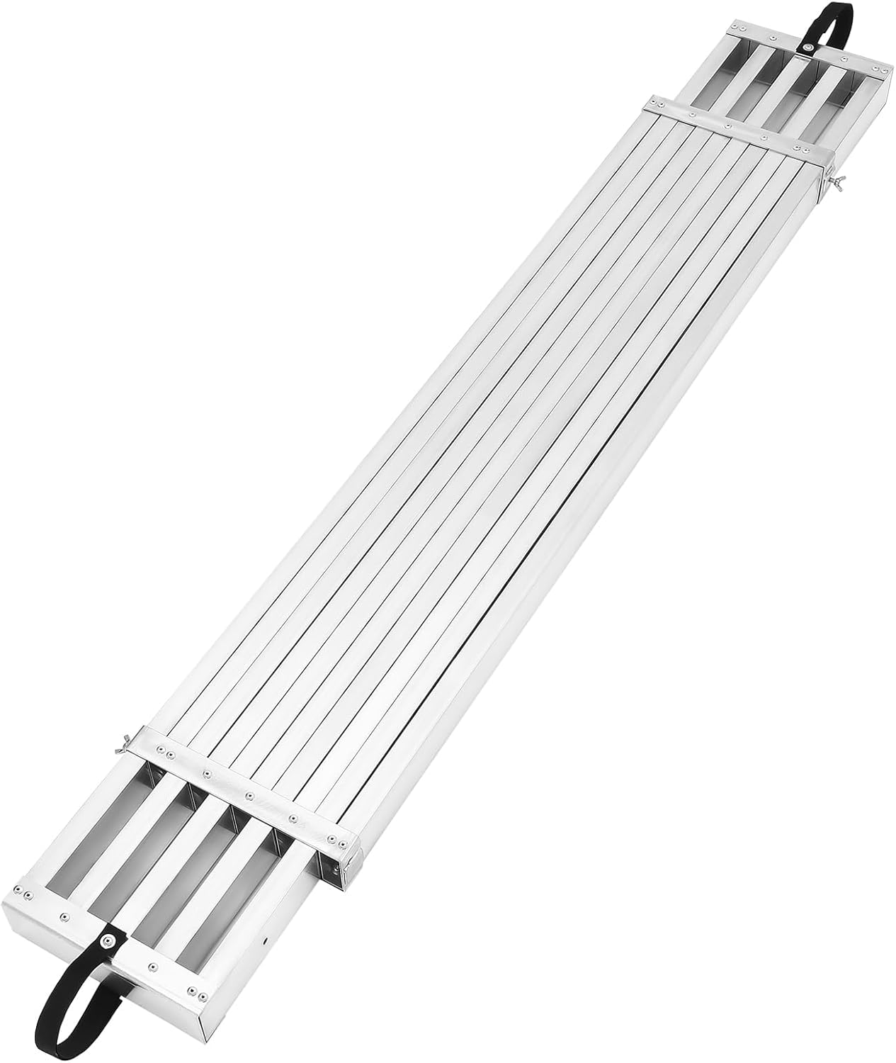 GAOMON Telescoping Work Plank, Aluminum Plank, Adjustable Work Platform 440LBS Capacity, Extension Scaffolding Plank with Skid-Proof Platform, Scaffold Ladder Accessory (8FT-13FT - Sliver)