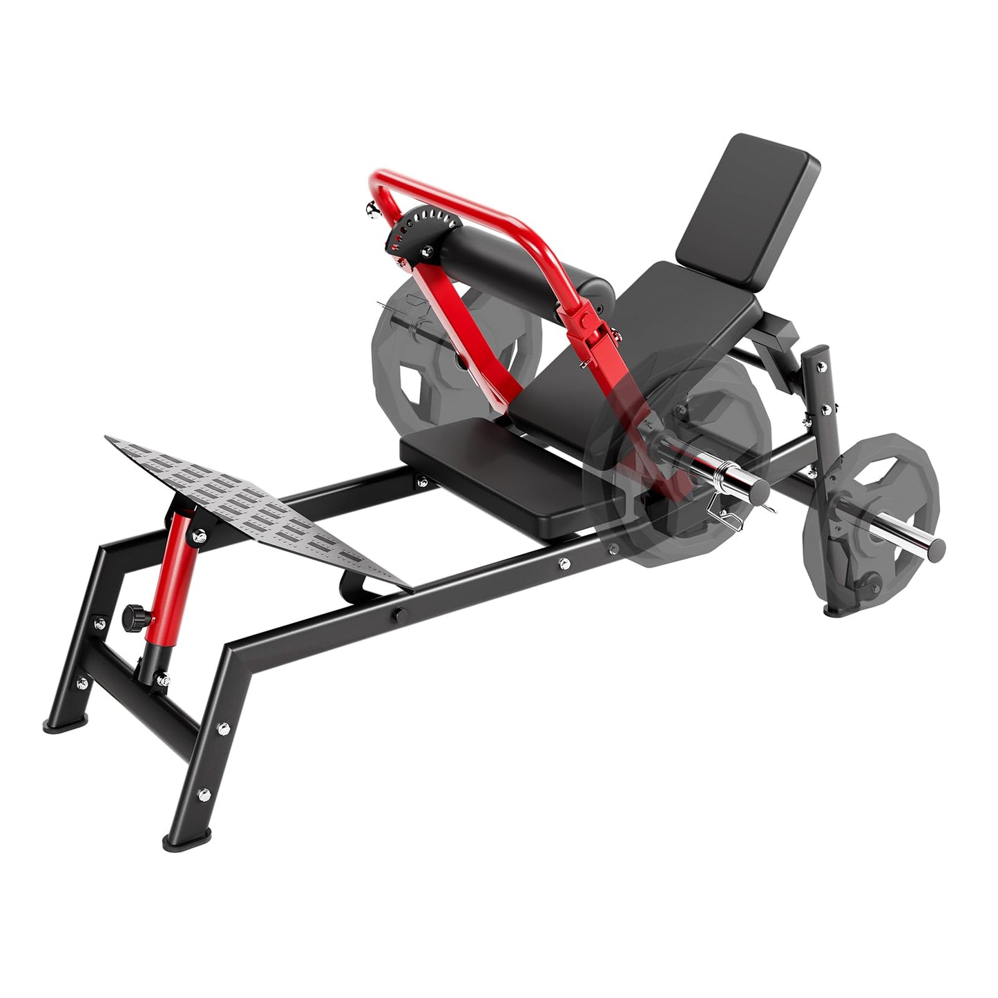 GarveeLife Hip Thrust Machine, 900 LBS Plate-Loaded Glute Bridge Machine with Weight Holder, Heavy Duty Butt Exercise Equipment for Glute Muscles Building and Butt Shaping, Adjustable Footboard